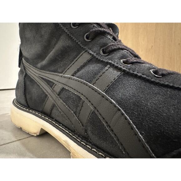 Onitsuka Tiger MEXICO Boots Mens 8 Black Suede Leather RINKAN 1183B407-001 - Picture 15 of 15